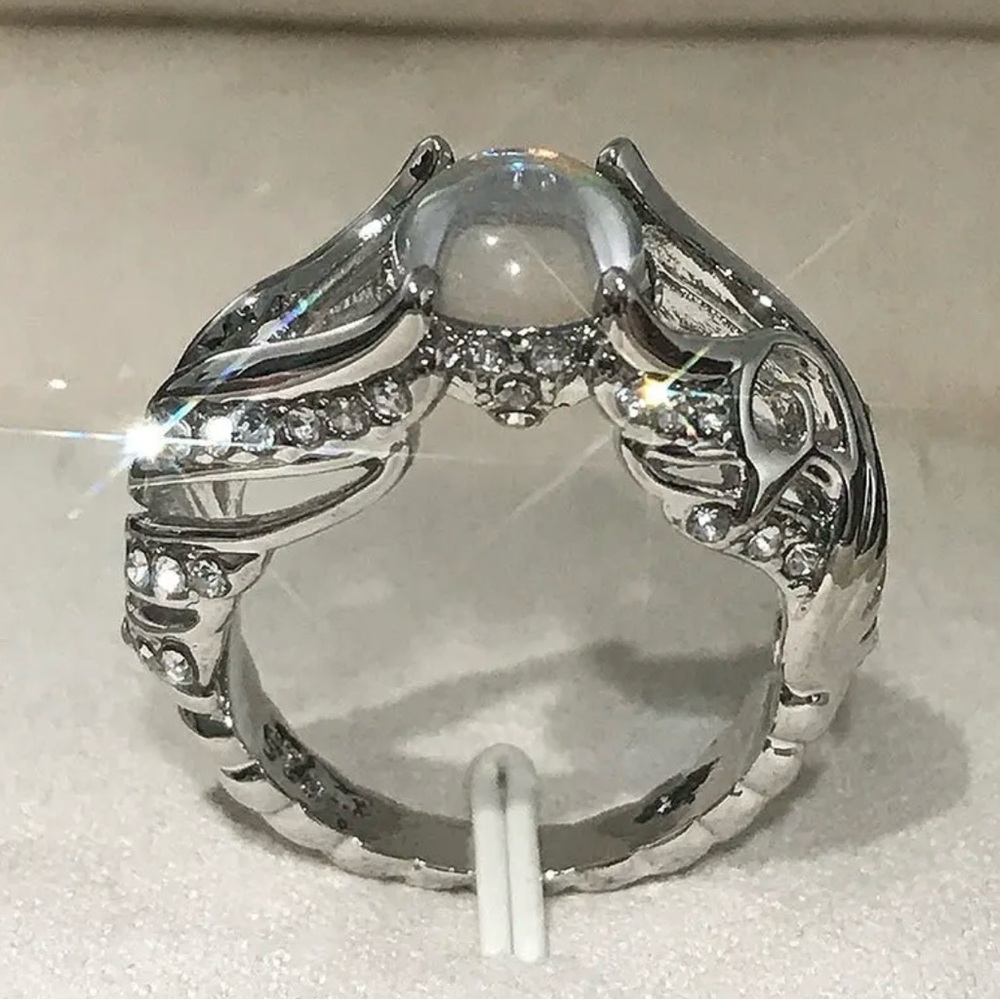 Moonstone Vintage  Silver Women's Ring